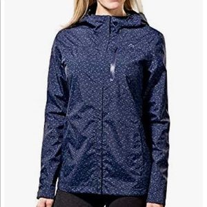 New Paradox 2.5 Waterproof & Breathable Women's Rain Jacket Navy Print Size M